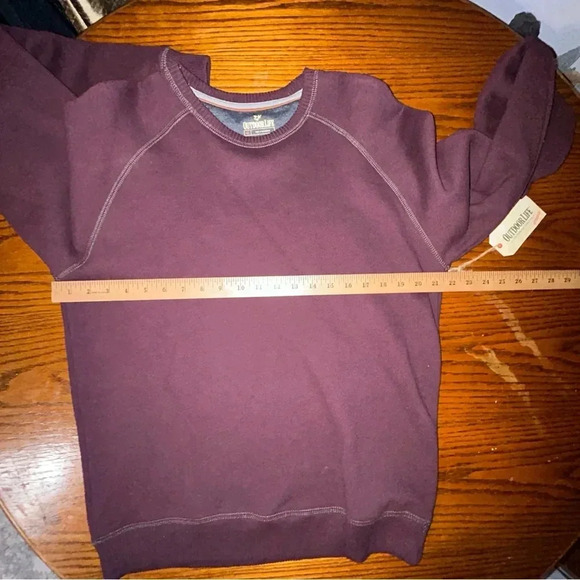 NEW Outdoor Life Sweatshirt Mens Size Medium Fleece Burgundy - Picture 9 of 10